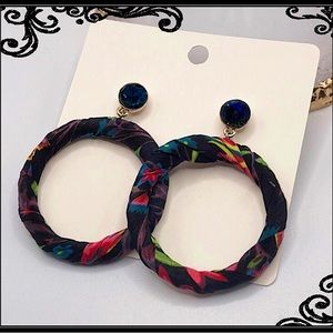 Colorful 90s vintage gem floral Victorian retro romantic punk earrings